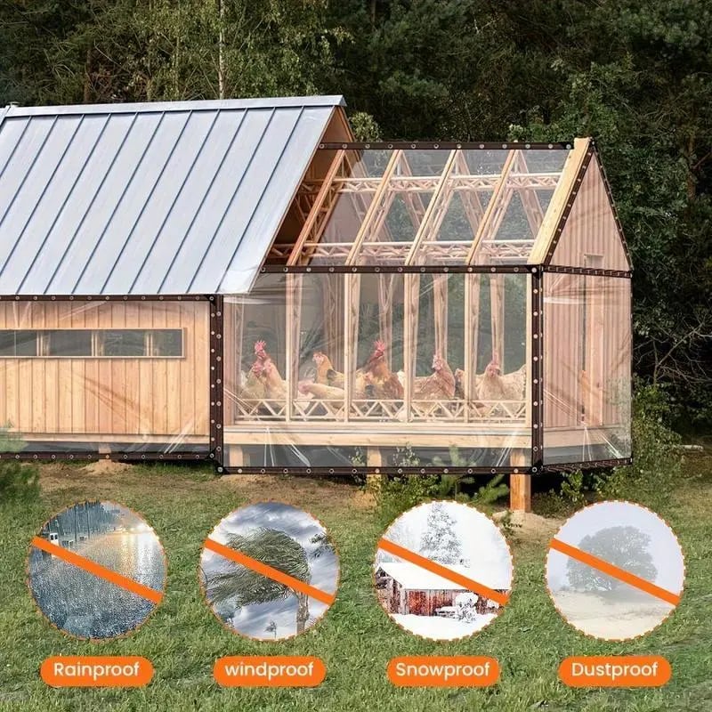 💦🌊 Heavy-Duty PVC Tarp - Weatherproof Clear Waterproof Tarp