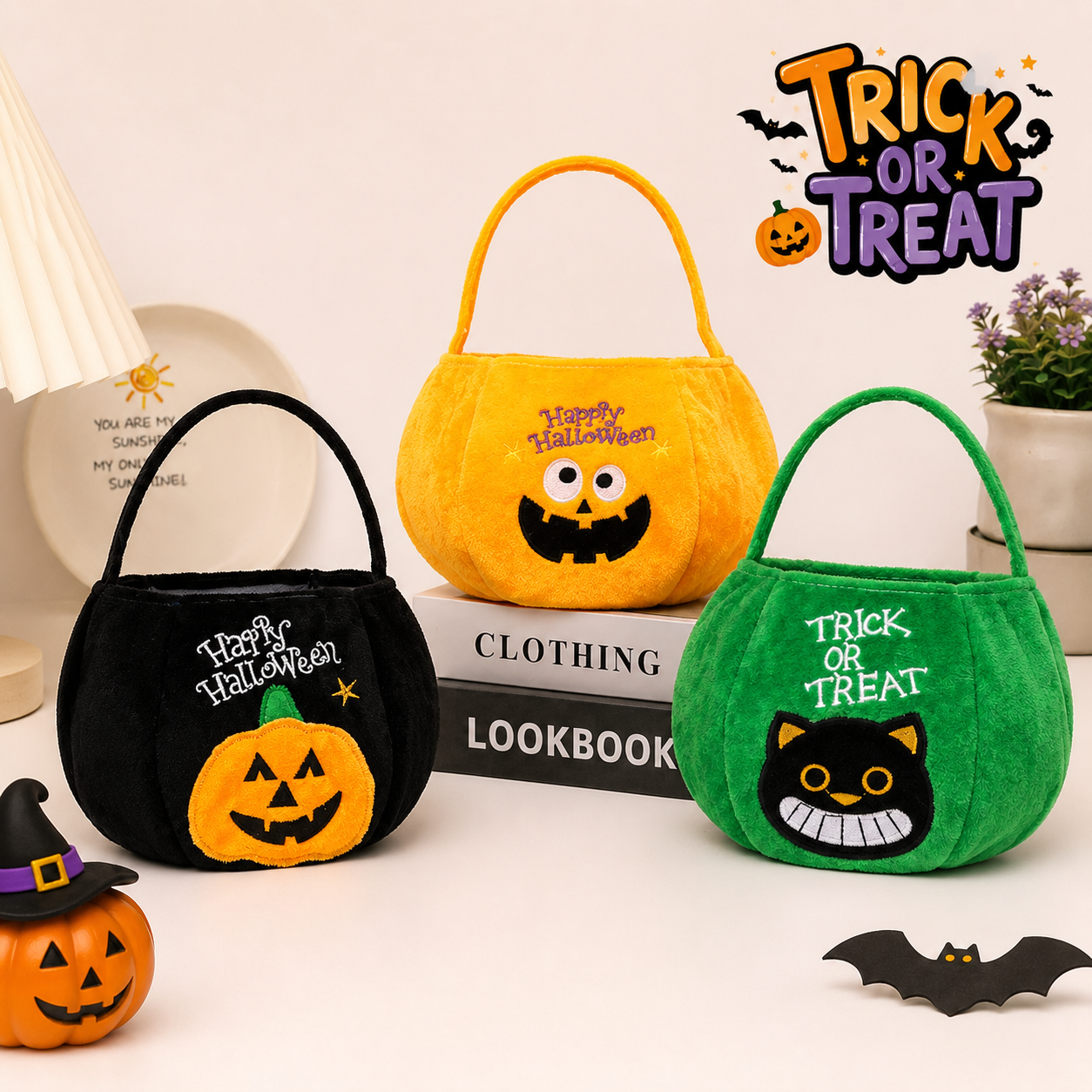 🍬Halloween Early Bird Sale | 49% OFF  Cute Halloween Trick-or-Treat Candy Bag – Soft Reusable Tote for Kids