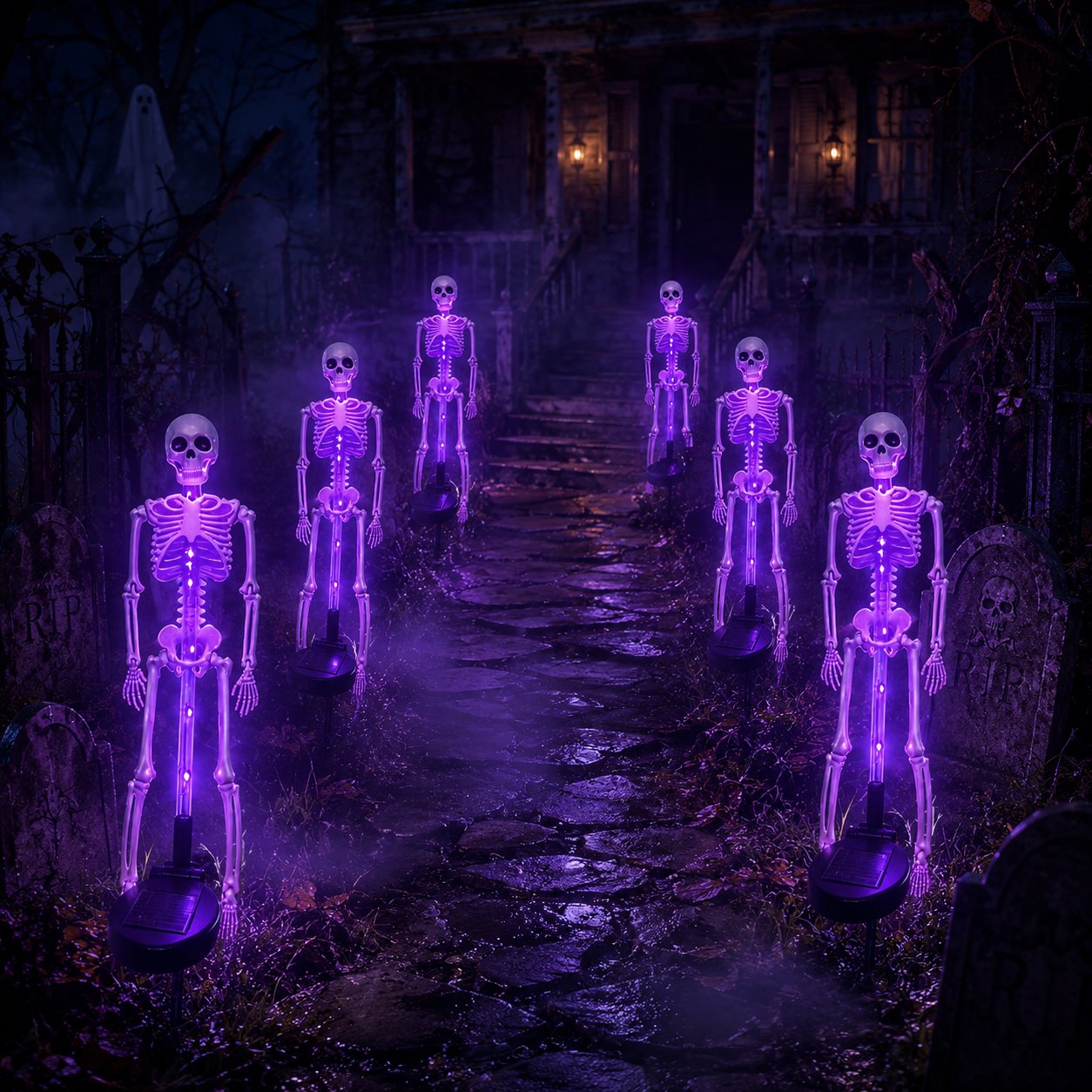 💀 Last Day 50% OFF – Solar Skull Garden Lights with Eerie Color-Changing Glow 🎃