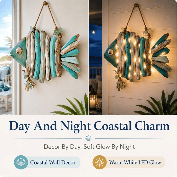 🌊Lighted Coastal FishWall Decor