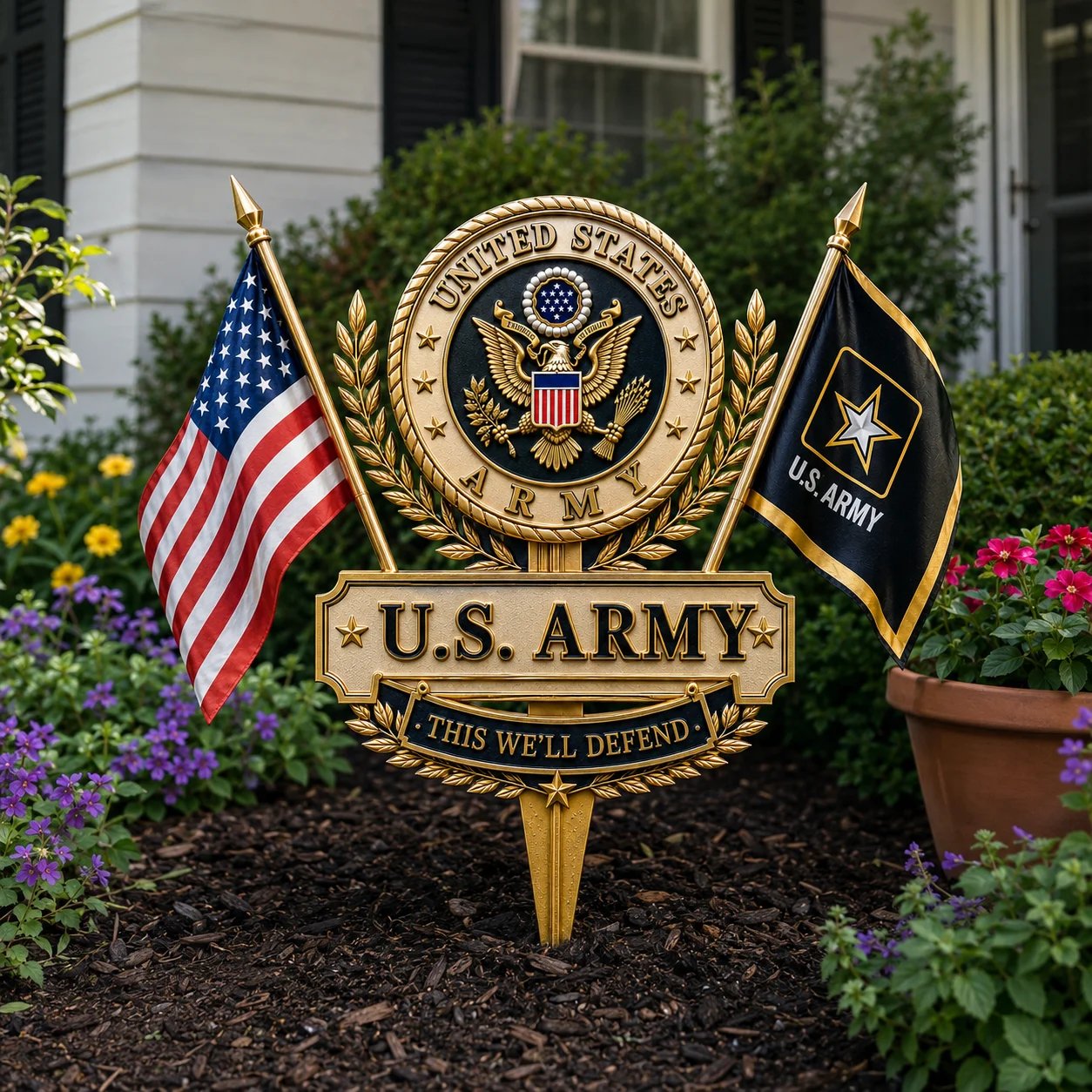 🎖️US Military Branch Tribute Garden Stake Collection