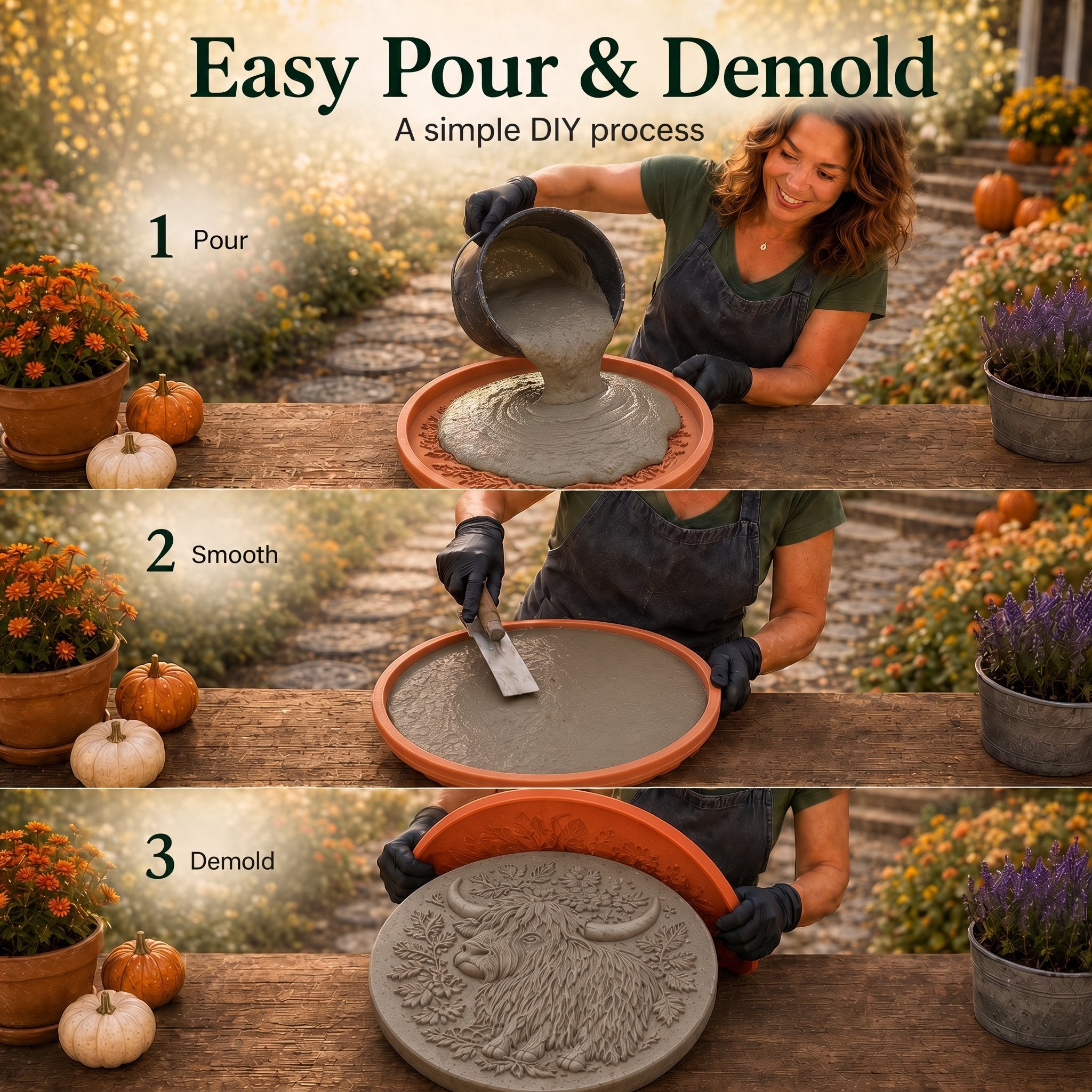 💥 LAST DAY 49% OFF - Reusable Animal-Themed Garden Art Mold – Bring Nature to Life in Your Garden (📦Buy 2 Free Shipping)