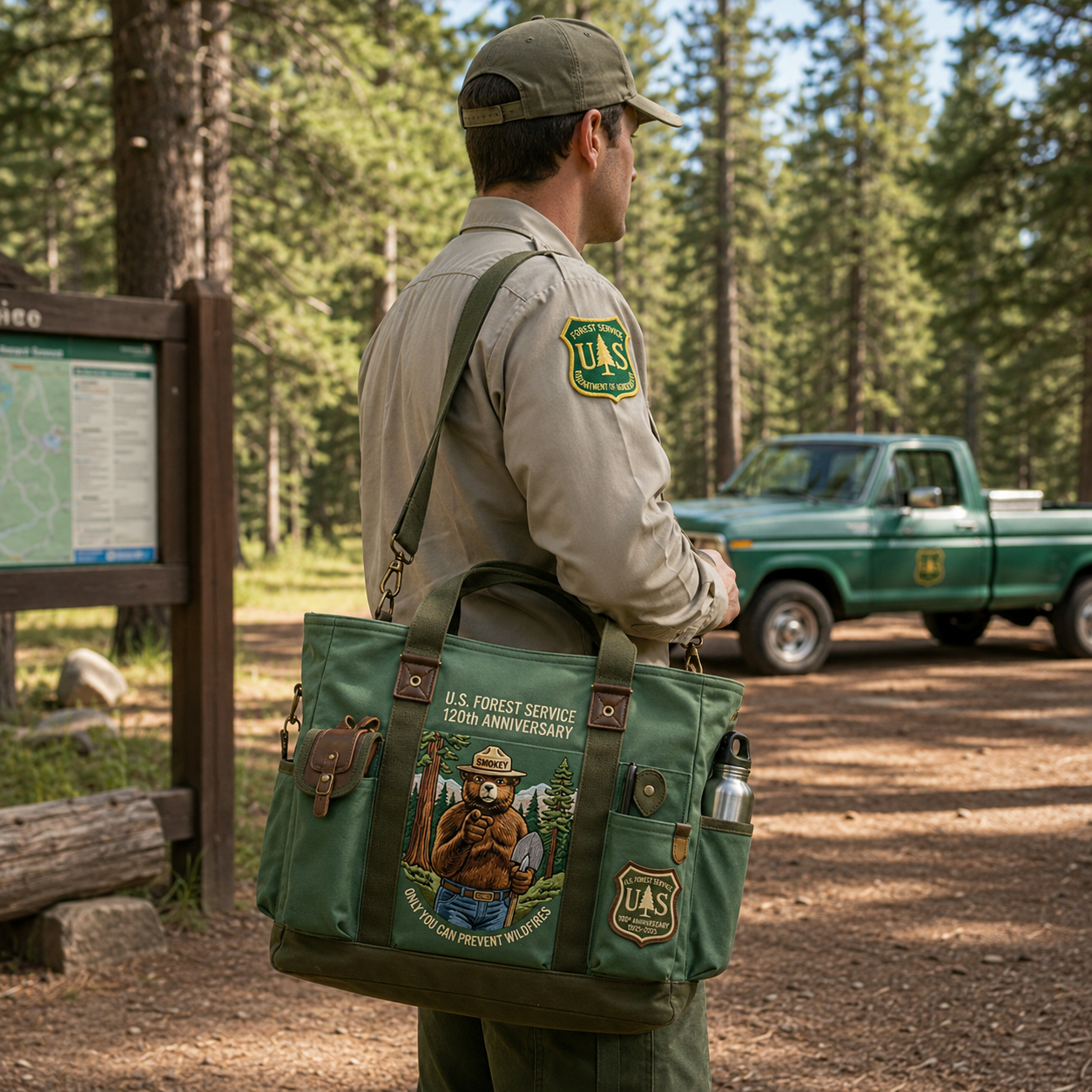 🐻🏞️USFS 120th Anniversary Edition Heavy-Duty Multifunctional Outdoor Tote Bag