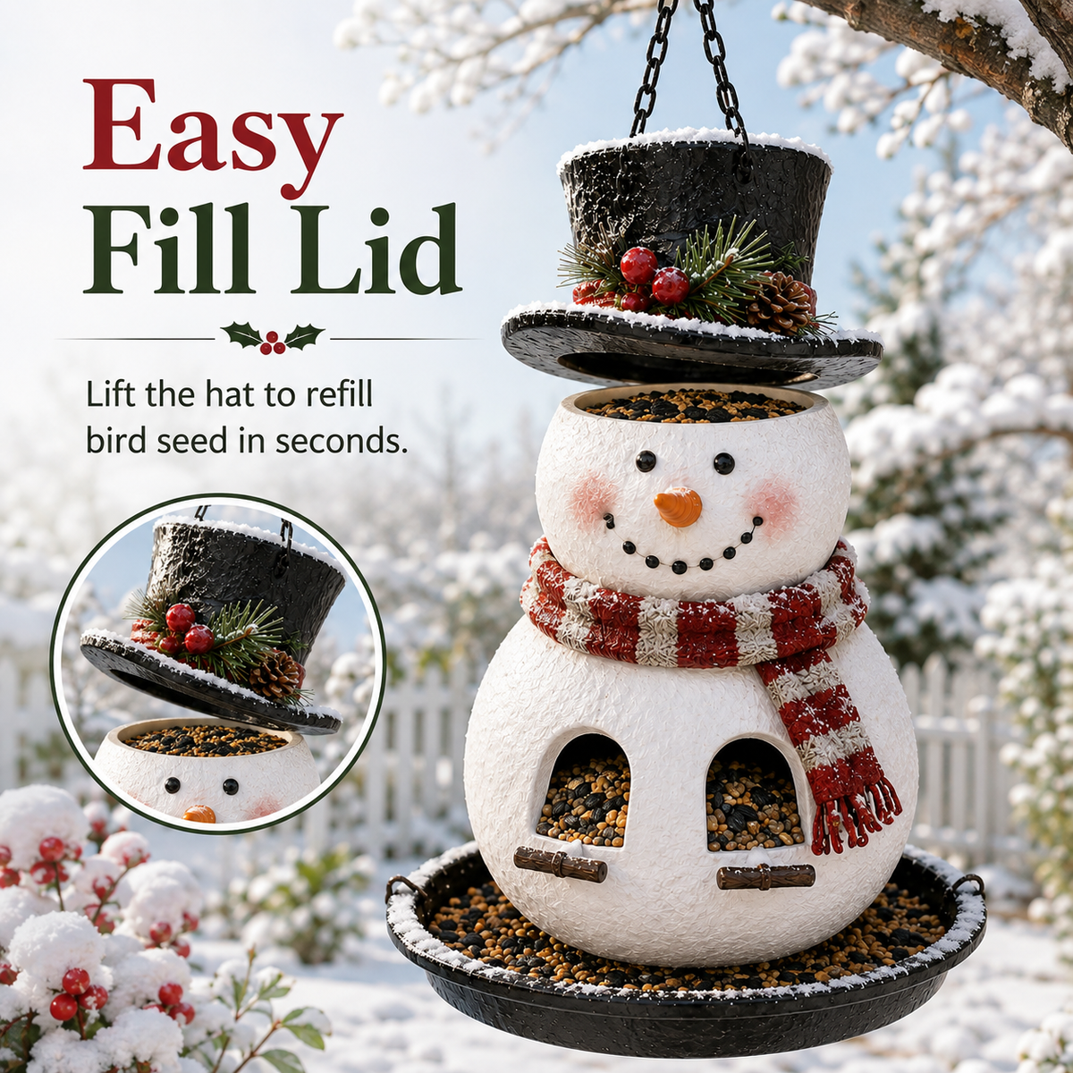 🔥Hot Sale 45% OFF🎄 Christmas Bird Feeder Collection