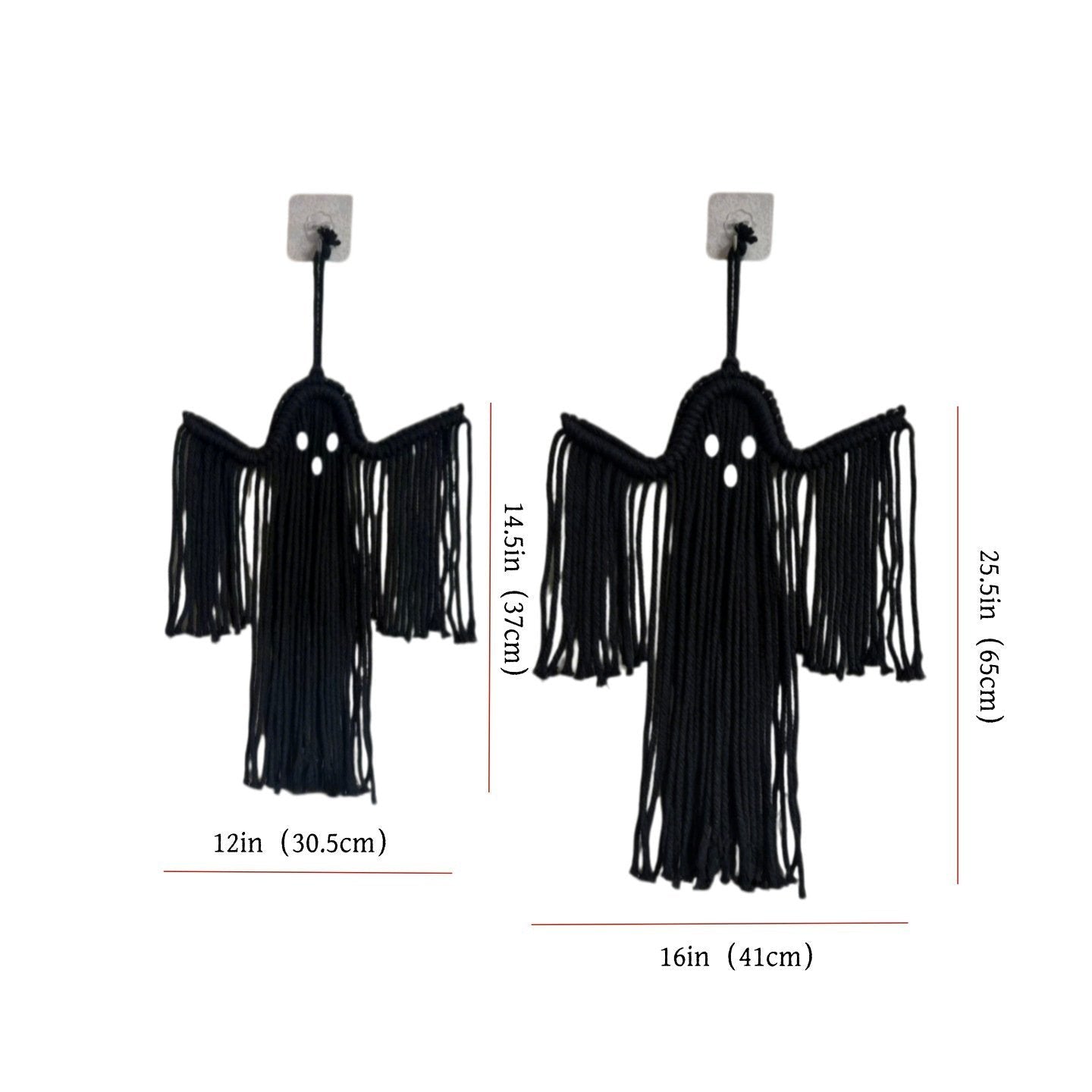 👻Handcrafted Woven Halloween Ghost Wall Decor - Cute Boho Hanging Ghost Decoration for Front Door, Porch & Indoor Home🎃