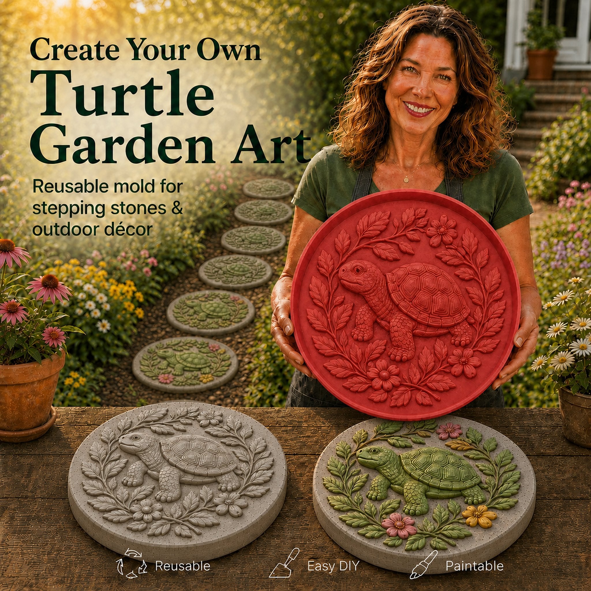 💥 LAST DAY 49% OFF - Reusable Animal-Themed Garden Art Mold – Bring Nature to Life in Your Garden (📦Buy 2 Free Shipping)