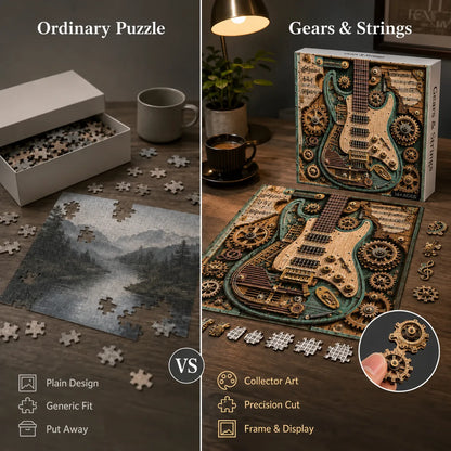 🧩Creative Steampunk Guitar 3D Puzzle🎸