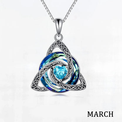 💖 Personalized Birthstone Celtic Knot Necklace for Women 🎁