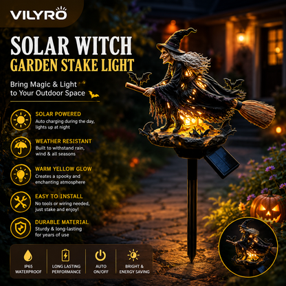 🔥Last Day 49% OFF 🧙‍♀️ Bring Halloween Magic to Your Garden with a Glowing Solar Witch
