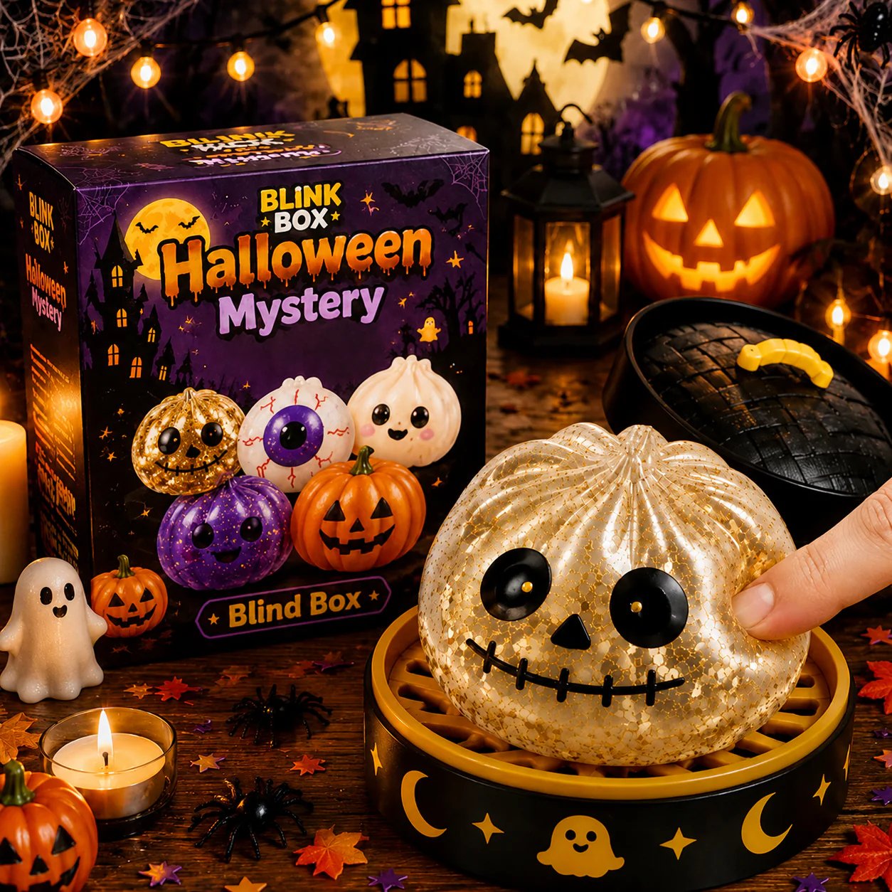 🔥LAST DAY 50% OFF - 🎃Cute Halloween Scary Ghost Maruko Squeeze Toy Set