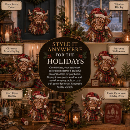 🔥LAST DAY 50% OFF - 🎅Christmas Patchwork Fabric DIY Decor Kit – Stunning Results, Zero Experience Needed