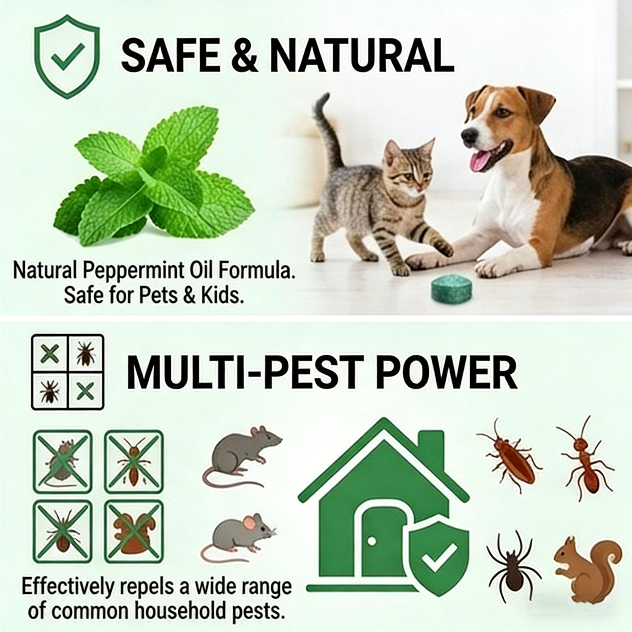 🌿Natural Peppermint Rodent Repellent Balls (12 Pack) 🚫Keep Rats, Mice & Pests Away Safely✅