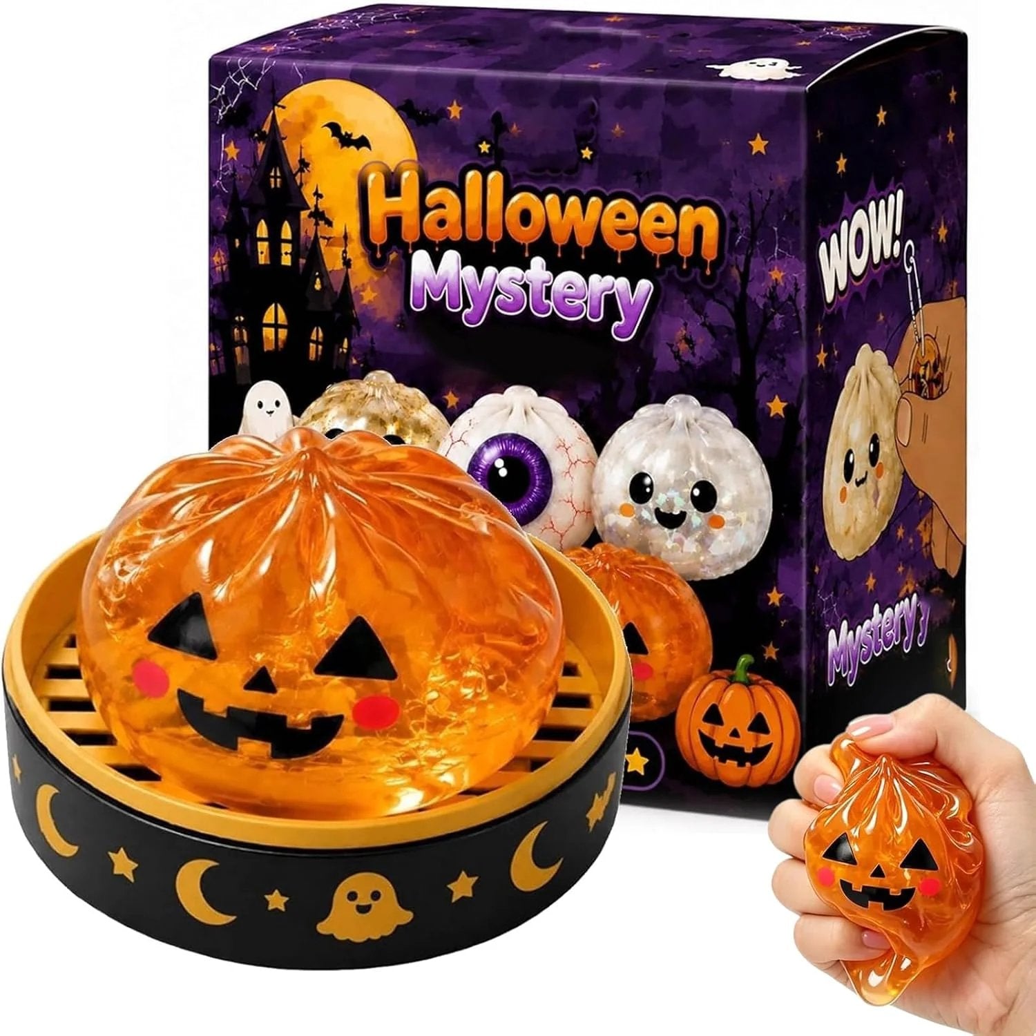 🔥LAST DAY 50% OFF - 🎃Cute Halloween Scary Ghost Maruko Squeeze Toy Set
