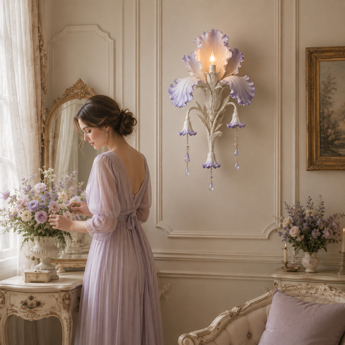 🕯️Enchanted Iris Bloom Wall Sconce