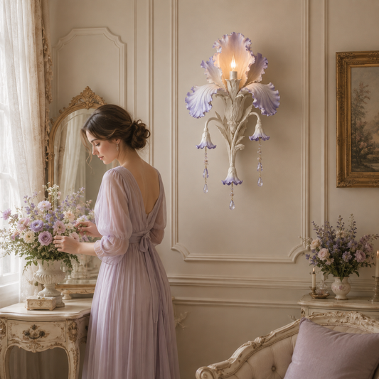 🕯️Enchanted Iris Bloom Wall Sconce