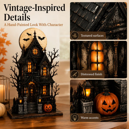 🔥Last Day 49% OFF - 🧙🖤Lighted Halloween Haunted House & Character Figurine Collection