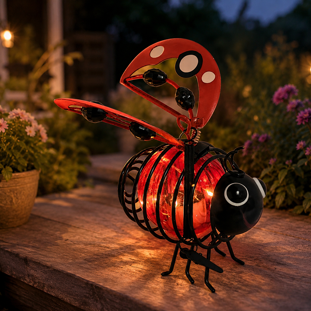 🔥Last Day 75% OFF🔥 Hanging Solar Bee Light – Warm Amber Glow, Flicker-Free, Perfect for Garden Parties, Camping, or Kids’ Rooms – Spread Joy Day and Night 🌞🌜