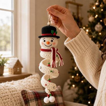 🔥Last Day 50% OFF - 🎅🌲Crochet Snowman Spiral Oranment DIY Kit