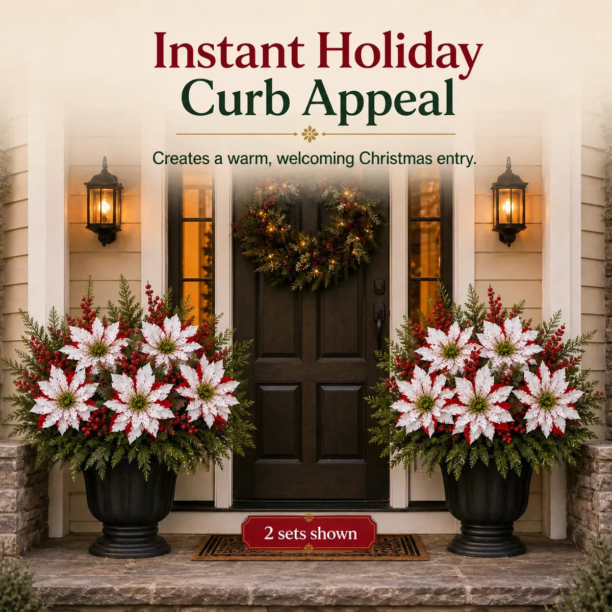 🔥Christmas Poinsettia Planter Inserts