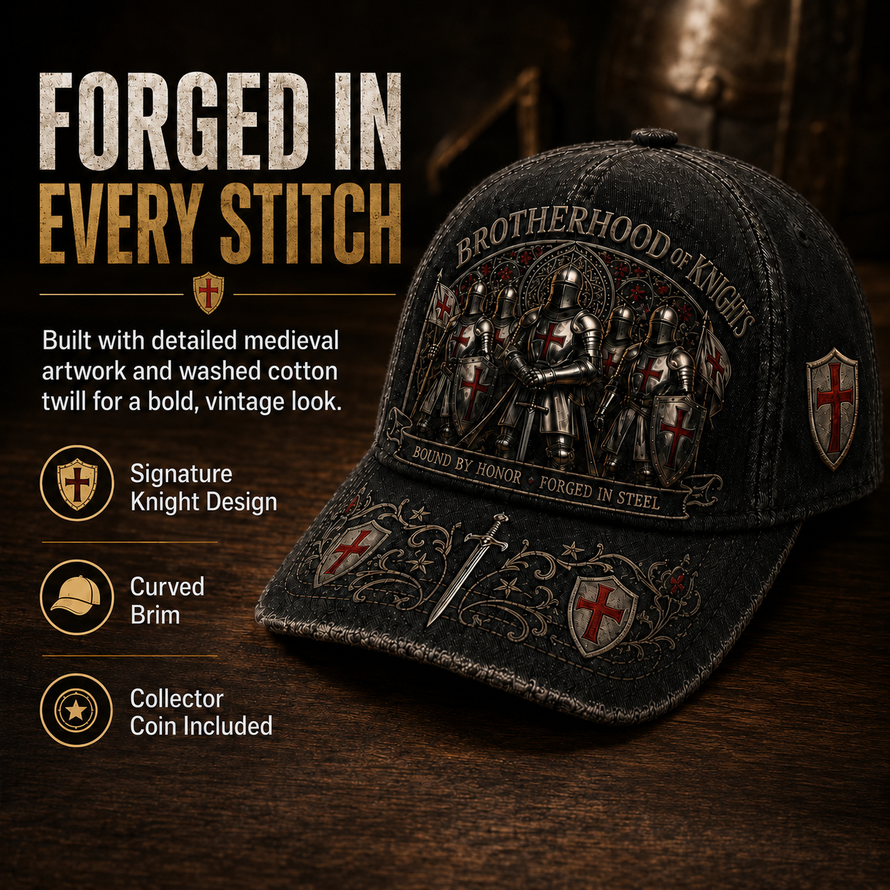 ⚔️ Brotherhood Of Knights Honor Cap 🎁