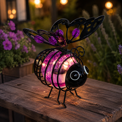 🔥Last Day 75% OFF🔥 Hanging Solar Bee Light – Warm Amber Glow, Flicker-Free, Perfect for Garden Parties, Camping, or Kids’ Rooms – Spread Joy Day and Night 🌞🌜