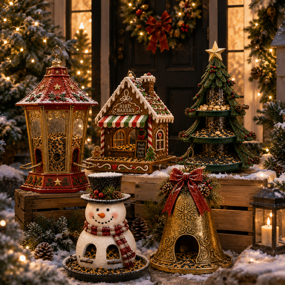 🔥Hot Sale 45% OFF🎄 Christmas Bird Feeder Collection