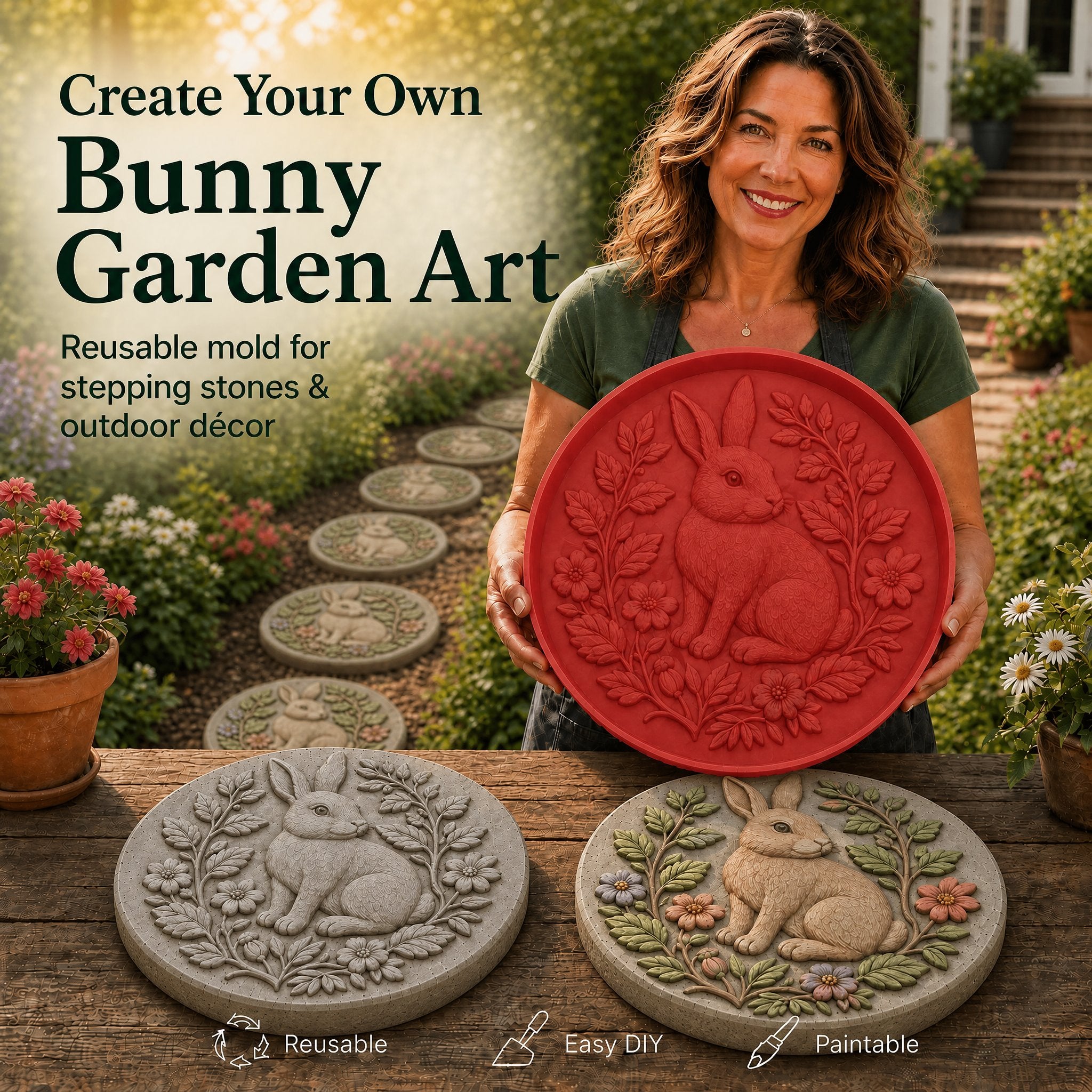 💥 LAST DAY 49% OFF - Reusable Animal-Themed Garden Art Mold – Bring Nature to Life in Your Garden (📦Buy 2 Free Shipping)