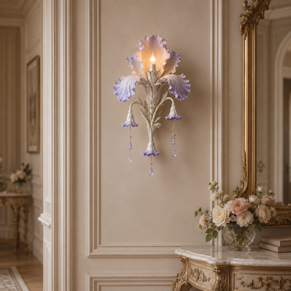 🕯️Enchanted Iris Bloom Wall Sconce