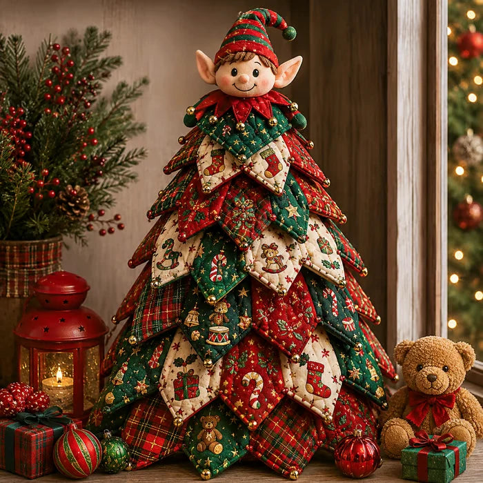 🔥LAST DAY 50% OFF - 🎄🧵DIY Quilted Christmas Tree Kit – Handmade Fabric Holiday Tabletop Tree Decor