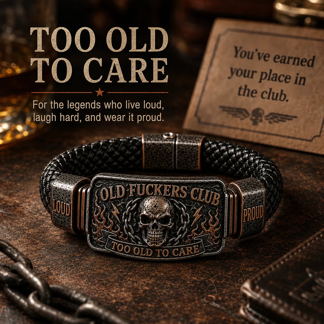 ☠️ Old Legends Club Bracele🪓 | 2026 Limited Edition Vintage Bracelet - Only 17 Left
