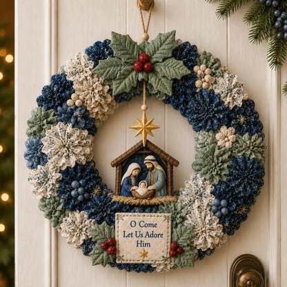 ⏰LAST DAY 49% OFF - 3D Fabric Poke Wreath DIY Kit 🎄🧡 (Video Tutorial & Finished Wreath Reference Included ✨ Beginner-friendly)