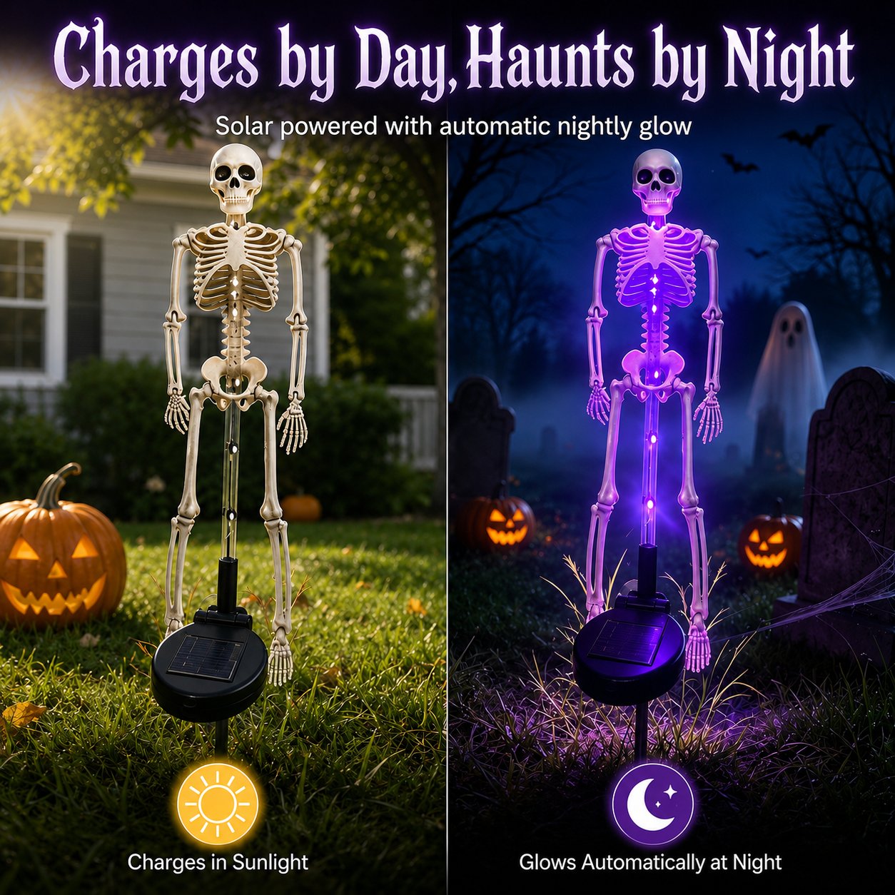 💀 Last Day 50% OFF – Solar Skull Garden Lights with Eerie Color-Changing Glow 🎃