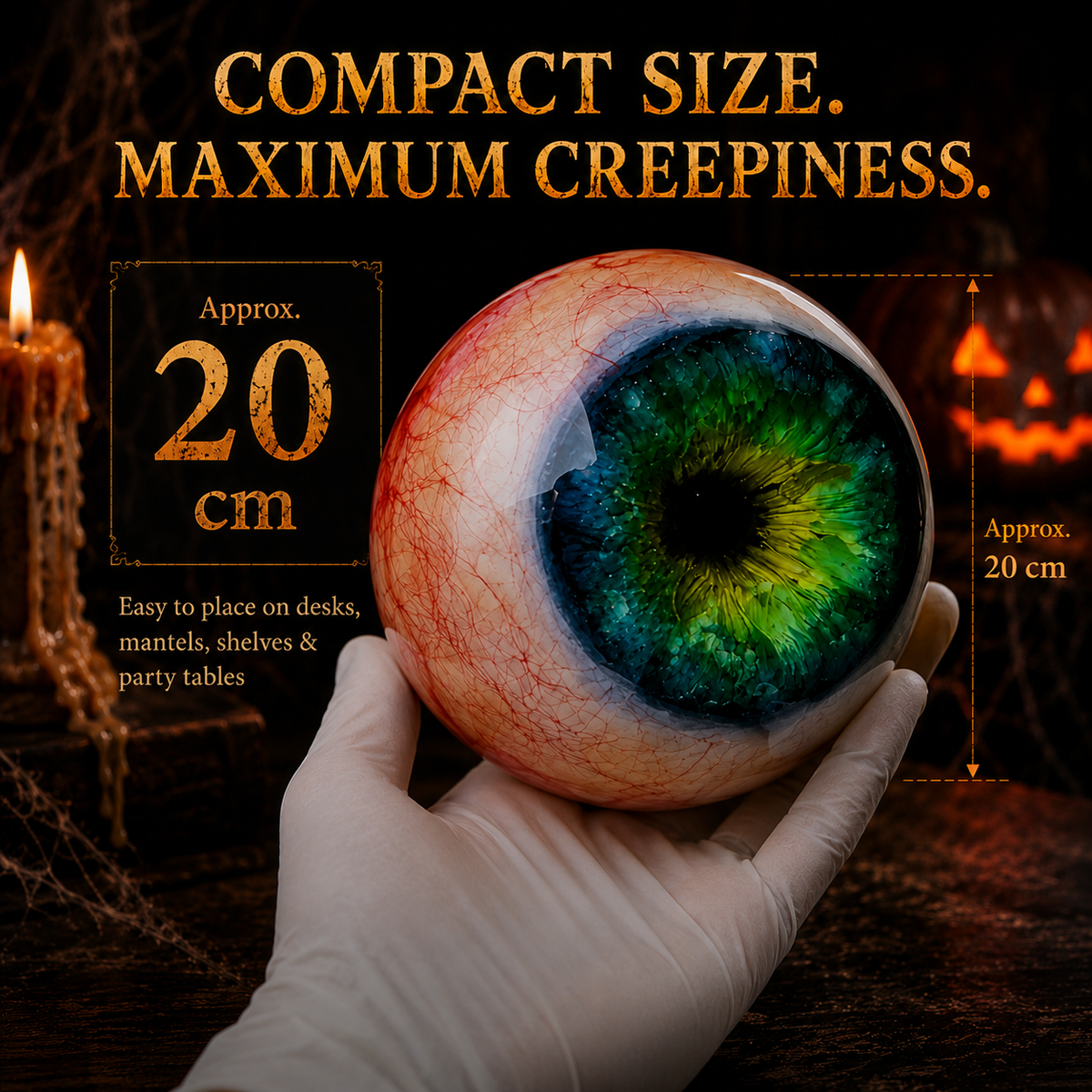🎃 Halloween Sale — 49% OFF👁️ Halloween Monster Eye Orb – Hyper-Realistic Creepy Eyeball Decor