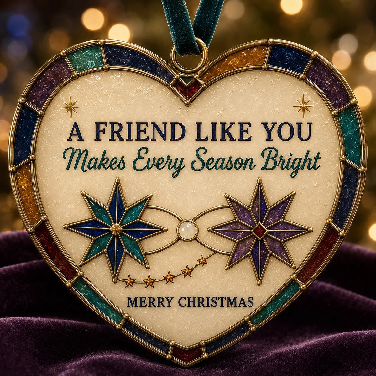 ✨ Heartfelt "Stained-Glass Style" Christmas Ornaments | The Perfect Holiday Gift for Everyone You Love ❤️🎄