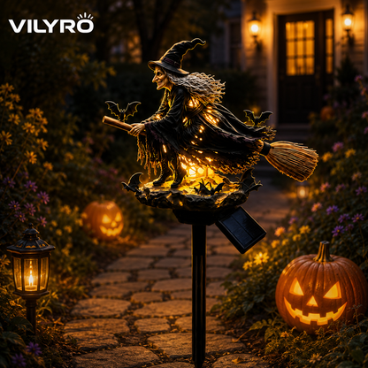 🔥Last Day 49% OFF 🧙‍♀️ Bring Halloween Magic to Your Garden with a Glowing Solar Witch