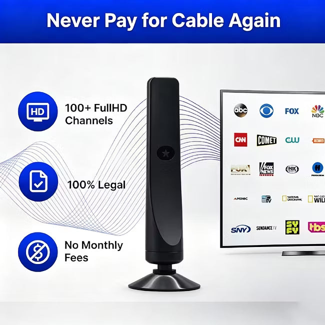 🔥🔥 HD TV Antenna – No Monthly Subscription✅Quick & Easy Setup 📡