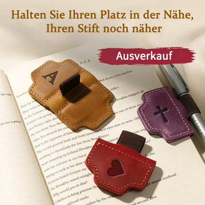 🔥Personalized Magnetic Leather Pen Holder Bookmark