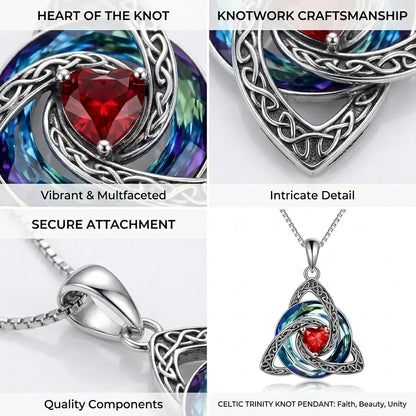 💖 Personalized Birthstone Celtic Knot Necklace for Women 🎁
