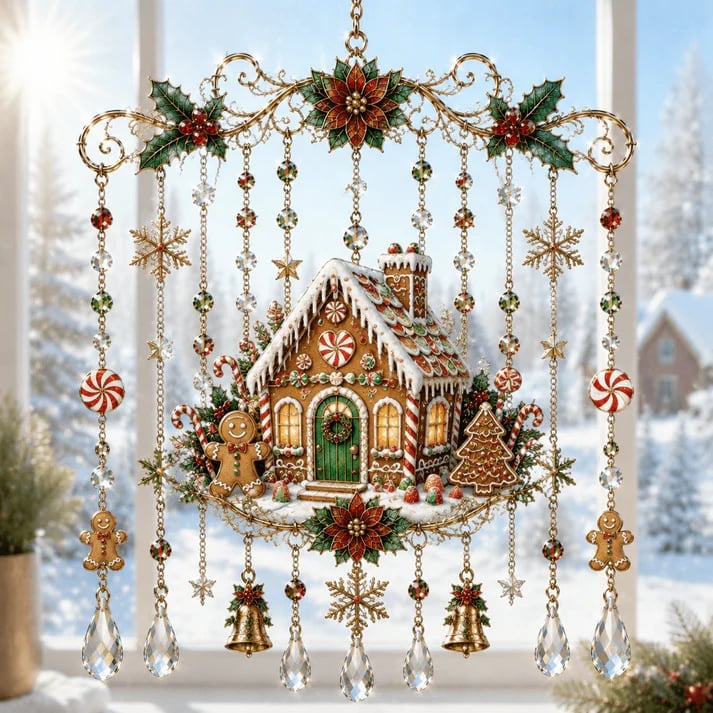 🎄 Limited-Time 50% OFF – Christmas Wind Chime with Crystal Drops🔔