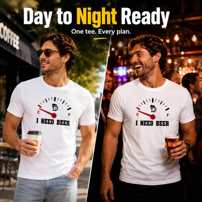 Lustiges Herren-T-Shirt: „I Need Beer“ – für Bierliebhaber