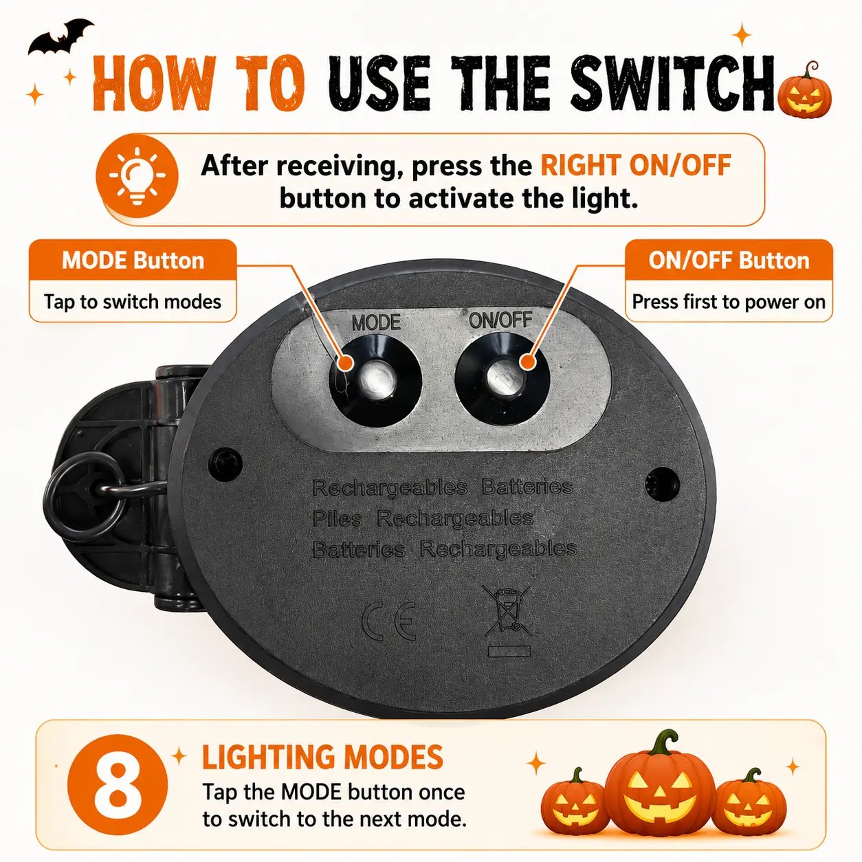 Pumpkin Solar Branch Lights - Halloween Garden Stakes