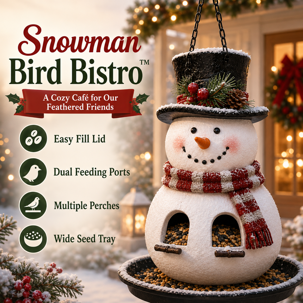 🔥Hot Sale 45% OFF🎄 Christmas Bird Feeder Collection