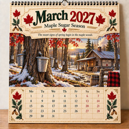 🔥LAST DAY 50% OFF -- 🇨🇦🍁 2027 Canada 160th Anniversary Wall Calendar 🍁🇨🇦