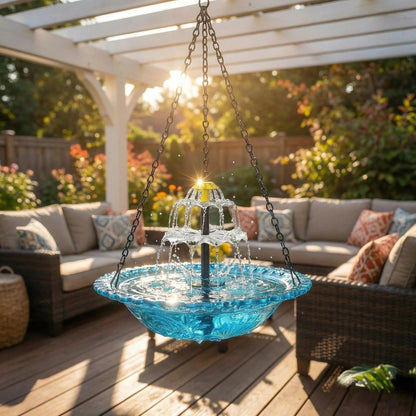 🔥🔥49% Off--Solar Cascade Hanging Bird Bath Fountain