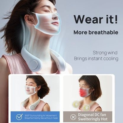 🔥 49% OFF 🍃Portable Neck Fan – Hands-Free Cooling for Hot Summer Days