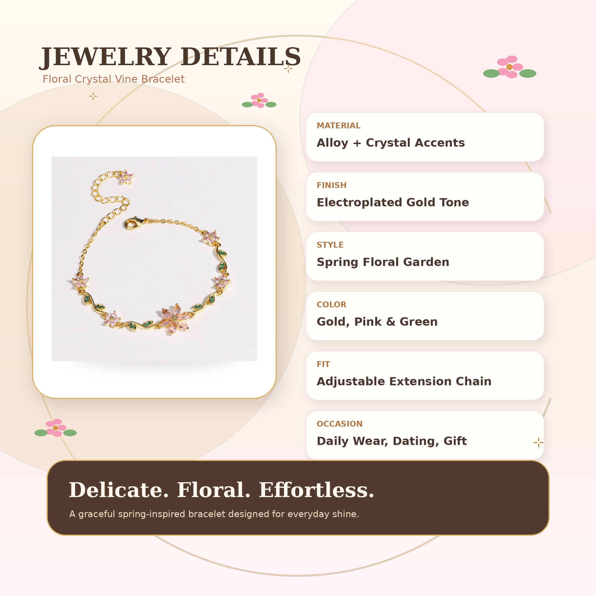 Blooming Sakura Bracelet 🌸Wear a Garden of Elegance on Your Wrist