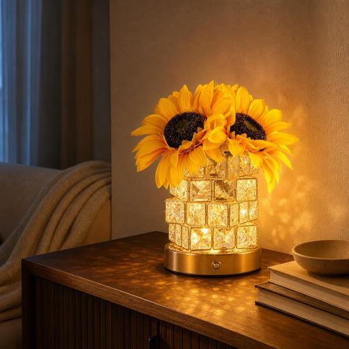 GoldenBloom™ Sunflower Crystal Lamp