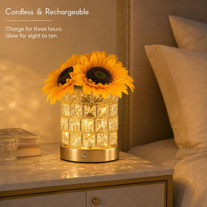 GoldenBloom™ Sunflower Crystal Lamp