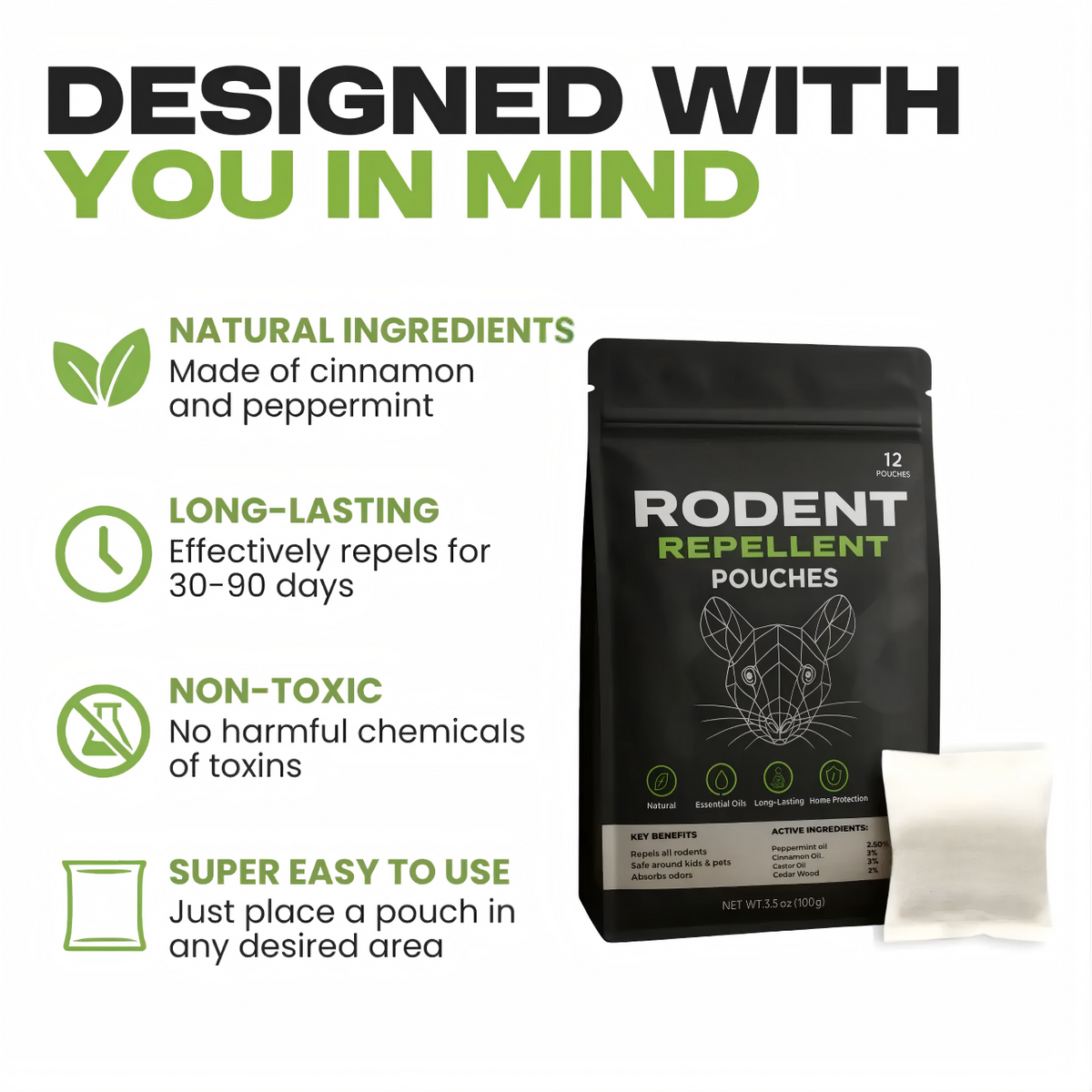 Groundhog Repellent Pouches