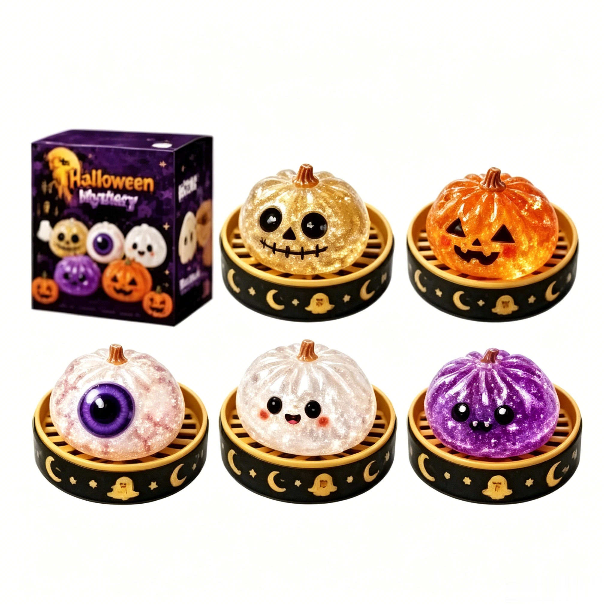 🔥LAST DAY 50% OFF - 🎃Cute Halloween Scary Ghost Maruko Squeeze Toy Set